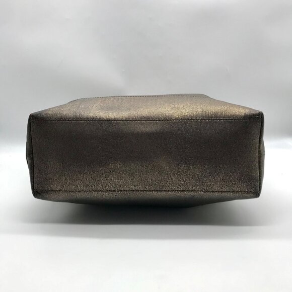 Cole Haan Metallic Bronze Leather Convertible Satchel - Picture 5 of 10